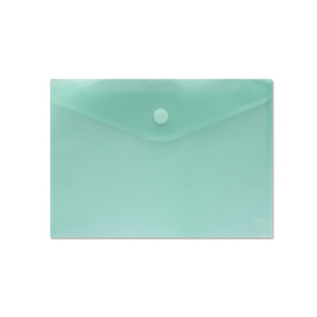 Porte-documents A4 - Fermeture velcro - En polypropylène - Dimensions 325 x 230 mm - Vert transparent