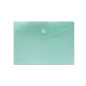 Porte-documents A4 - Fermeture velcro - En polypropylène - Dimensions 325 x 230 mm - Vert transparent