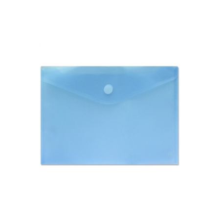 Porte-documents A4 - Fermeture velcro - En polypropylène - Dimensions 325 x 230 mm - Bleu transparent