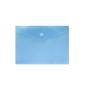 Porte-documents A4 - Fermeture velcro - En polypropylène - Dimensions 325 x 230 mm - Bleu transparent