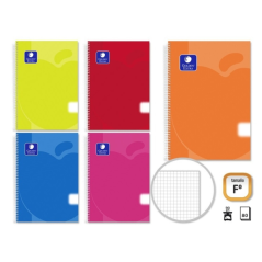 Pack supplémentaire de 5 carnets Folio Golden Extra 80 feuilles 90 g/m² quadrillé - Marges marquées - Couverture en polypropylèn