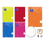 Lot de 5 cahiers à spirales dorés 80 feuilles 90 g unis - Format Folio - Couverture polypropylène - Couleurs assorties