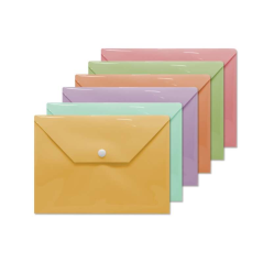 Bismark Pack de 10 Enveloppes Polypropylène avec Fermoir - 4ème Format
