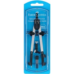 Faber-Castell Expositor de 15 Compases de Ajuste con Tornillo Central - Articulaciones en ambos Brazos - Adaptador Universal - B