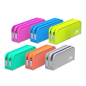 LOT de 12 Trousse à crayons en silicone Lagart à 2 compartiments - Couleurs assorties