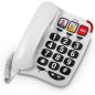 Téléphone fixe SPC pour seniors - Touches XXL - Appels One Touch - Volume de sonnerie 93Db - Compatible avec les appareils audit