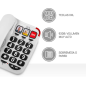 Téléphone fixe SPC pour seniors - Touches XXL - Appels One Touch - Volume de sonnerie 93Db - Compatible avec les appareils audit