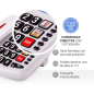 Téléphone Fixe Senior SPC Confort Volume 2 - Touches Extra Larges - Mémoire Directe avec Photo - Grand Volume de Sonnerie - Sign