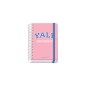 Dohe YALE Agenda scolaire à spirale filaire Pink Lady A6 - Diamètre de la page - Papier 80g/m2 - Couverture en carton laminé