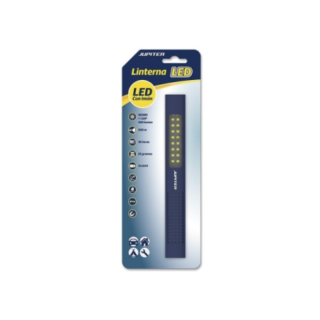 Barre lumineuse multi-LED Jupiter 100 lm - Avec aimant - Résistance IP44 - Fonctionne avec 4 piles AAA (non incluses) - Couleur
