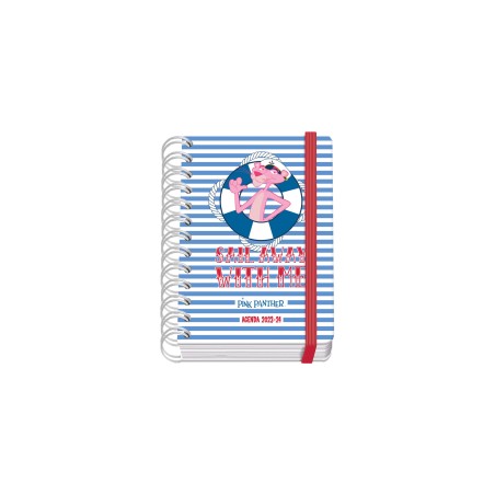 ✅ Dohe Agenda scolaire à spirale Pink Panther Sailing A6 - Diamètre de la page - Papier 80g/m2 - Couverture en en stock