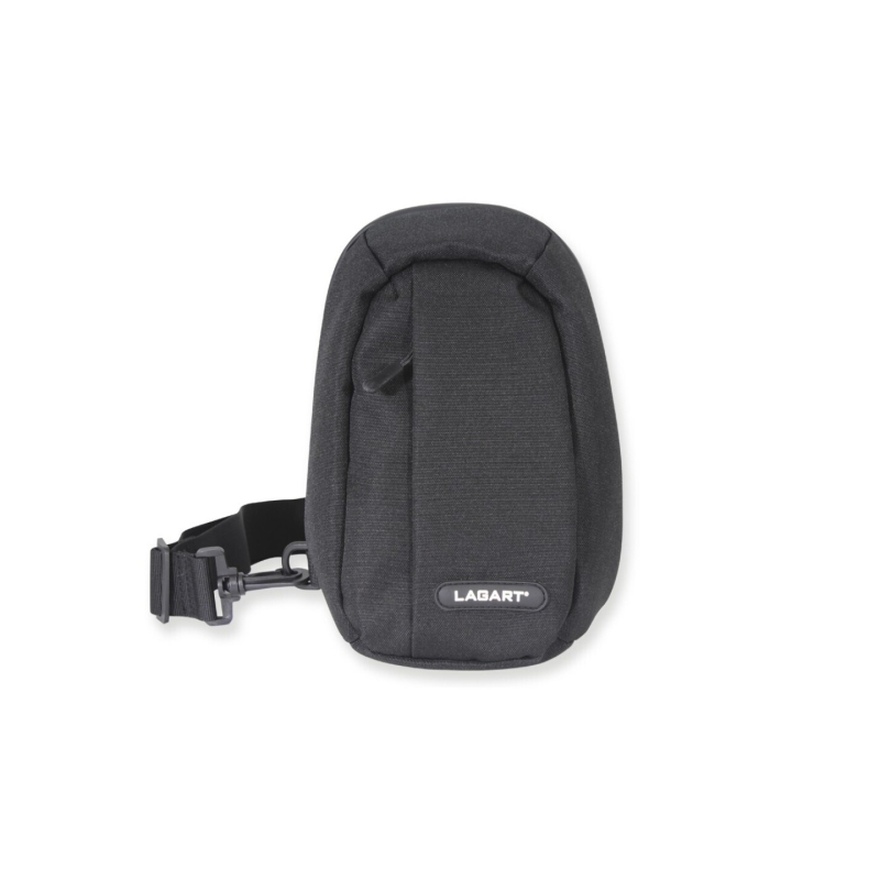 Sac bandoulière Lizard - Poche centrale - Bandoulière ajustable - Dimensions : 16,5 x 24 x 9 cm - Noir