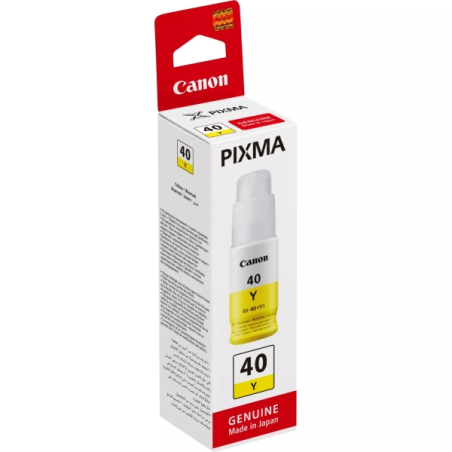 Bouteille d'encre jaune originale Canon GI40 - GI40Y/3402C001