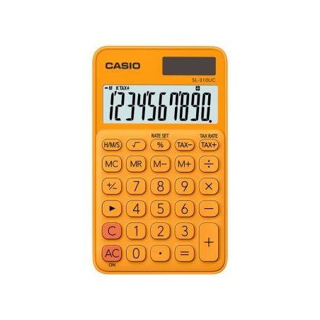 calculatrice orange Casio écran large