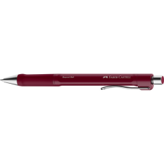 Faber-Castell Beyond Ball Boligrafo Retractil - Punta 1mm - Trazo de 0.5mm - Grip de Agarre - Tinta Roja - Color del Cuerpo Rojo