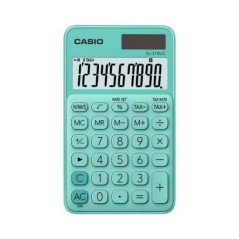 calculatrice verte Casio écran LCD