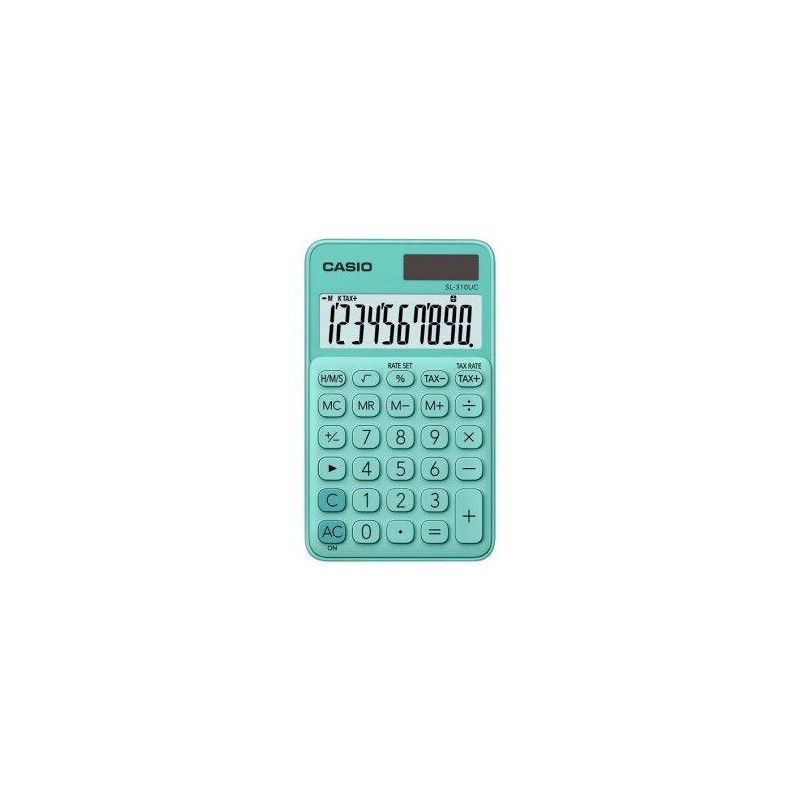 Calculatrice de poche Casio SL-310UC verte 10 chiffres