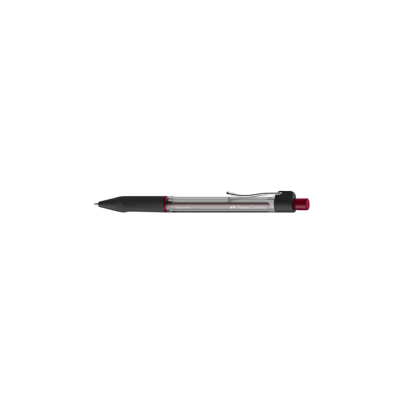Faber-Castell Beyond Gel Boligrafo Retractil - Punta 0.7mm - Trazo de 0.4mm - Grip de Agarre - Tinta Gel Roja