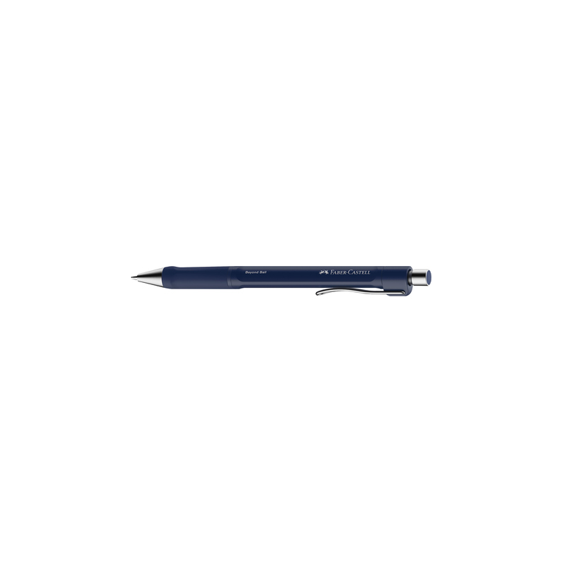 Faber-Castell Beyond Ball Boligrafo Retractil - Punta 1mm - Trazo de 0.5mm - Grip de Agarre - Tinta Azul - Color del Cuerpo Azul