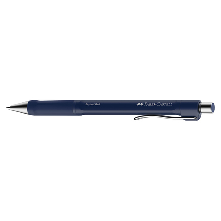 Faber-Castell Beyond Ball Boligrafo Retractil - Punta 1mm - Trazo de 0.5mm - Grip de Agarre - Tinta Azul - Color del Cuerpo Azul