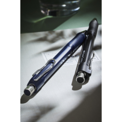 Faber-Castell Beyond Ball Boligrafo Retractil - Punta 1mm - Trazo de 0.5mm - Grip de Agarre - Tinta Azul - Color del Cuerpo Azul