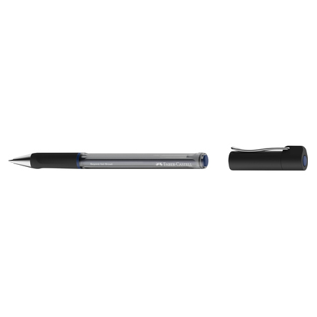 Faber-Castell Beyond Gel Broad Boligrafo con Capuchon - Punta 1mm - Trazo de 0.6mm - Grip de Agarre - Tinta Gel Azul