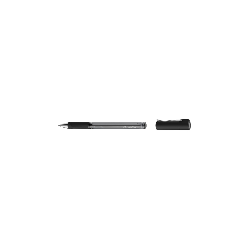 Faber-Castell Beyond Gel Broad Boligrafo con Capuchon - Punta 1mm - Trazo de 0.6mm - Grip de Agarre - Tinta Gel Negra
