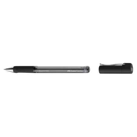 Faber-Castell Beyond Gel Broad Boligrafo con Capuchon - Punta 1mm - Trazo de 0.6mm - Grip de Agarre - Tinta Gel Negra