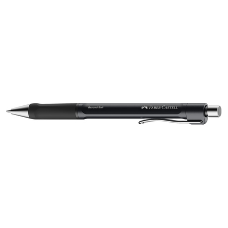 Faber-Castell Beyond Ball Boligrafo Retractil - Punta 1mm - Trazo de 0.5mm - Grip de Agarre - Tinta Negra - Color del Cuerpo Neg