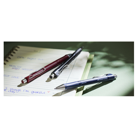 Faber-Castell Beyond Ball Boligrafo Retractil - Punta 1mm - Trazo de 0.5mm - Grip de Agarre - Tinta Negra - Color del Cuerpo Neg