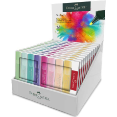 Faber-Castell Textliner 46 Pastel Expositor con 11 Packs de 8 Marcadores Fluorescentes - Punta Biselada - Trazo entre 1mm y 5mm
