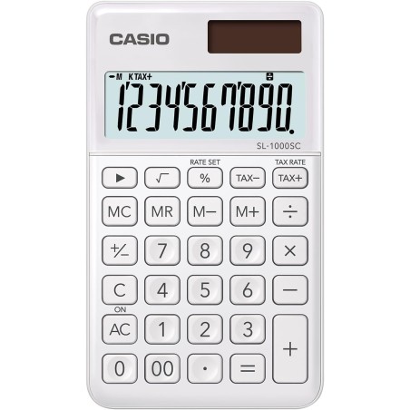 Calculatrice blanche Casio écran large