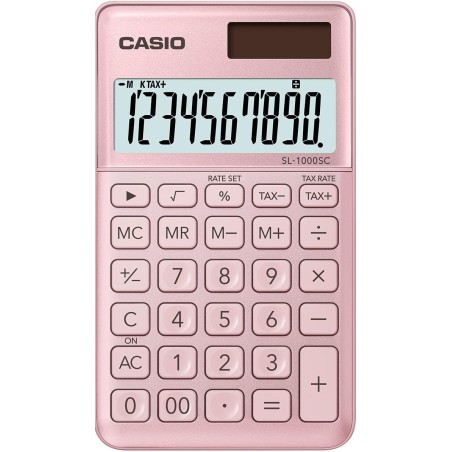 calculatrice Casio rose écran large