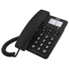 Téléphone fixe SPC original, touches extra larges, différents niveaux de sonnerie, 3 mémoires directes, pour table et mur, coule
