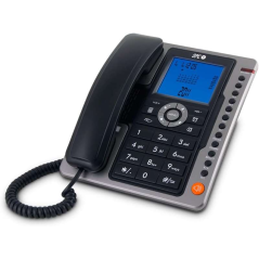 Téléphone Fixe SPC Office Pro - Écran Lumineux Bleu - Grandes Touches - Mémoire Directe - Mains Libres - Identification de l'app