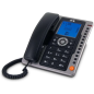 Téléphone Fixe SPC Office Pro - Écran Lumineux Bleu - Grandes Touches - Mémoire Directe - Mains Libres - Identification de l'app
