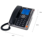 Téléphone Fixe SPC Office Pro - Écran Lumineux Bleu - Grandes Touches - Mémoire Directe - Mains Libres - Identification de l'app
