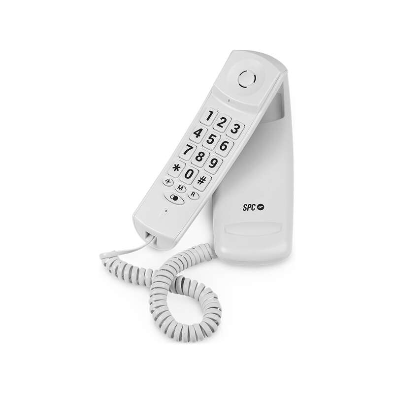Téléphone Fixe SPC Original Lite 2 - sans Piles - sans Connexion à la Lumière - Indicateur Lumineux - 10 Mémoires Indirectes - C