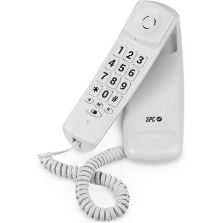 Téléphone Fixe SPC Original Lite 2 - sans Piles - sans Connexion à la Lumière - Indicateur Lumineux - 10 Mémoires Indirectes - C