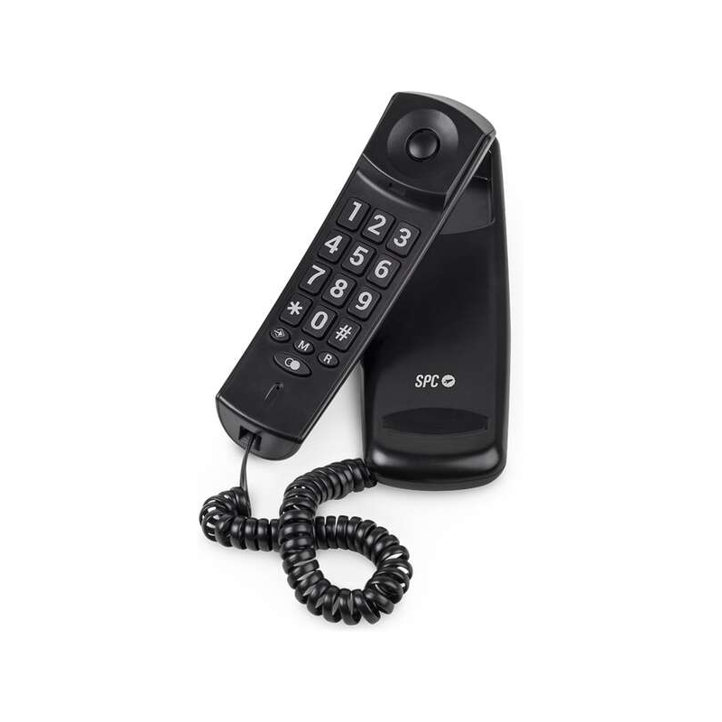 Téléphone Fixe SPC Original Lite 2 - sans Piles - sans Connexion à la Lumière - Indicateur Lumineux - 10 Mémoires Indirectes - C