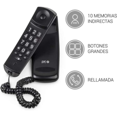 Téléphone Fixe SPC Original Lite 2 - sans Piles - sans Connexion à la Lumière - Indicateur Lumineux - 10 Mémoires Indirectes - C