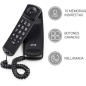 Téléphone Fixe SPC Original Lite 2 - sans Piles - sans Connexion à la Lumière - Indicateur Lumineux - 10 Mémoires Indirectes - C