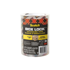 Lot de 3 scellés d'emballage Scotch Box Lock - 48 mm x 50 m - Transparent
