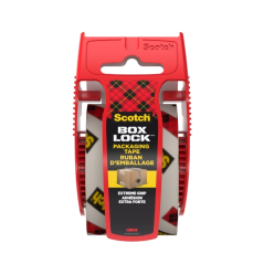 Sceau d'emballage Scotch Box Lock - 48 mm x 20,3 m - Distributeur inclus - Transparent