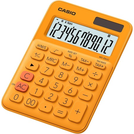 calculatrice Casio orange écran LCD