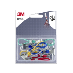 Lot de 10 boucles de suspension avec clips 3M - Clip multi-usages - Couleurs assorties