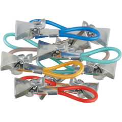 Lot de 10 boucles de suspension avec clips 3M - Clip multi-usages - Couleurs assorties