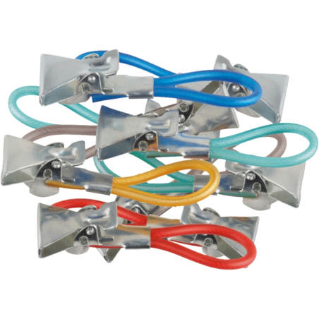 Lot de 10 boucles de suspension avec clips 3M - Clip multi-usages - Couleurs assorties