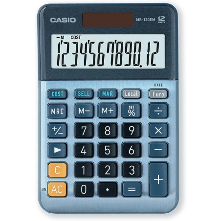 Casio MS-120EM calculatrice de bureau 12 chiffres solaire