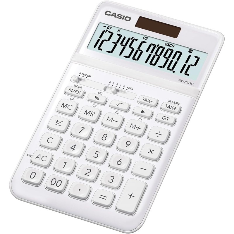 Calculatrice de bureau Casio JW-200SC 12 chiffres blanc
